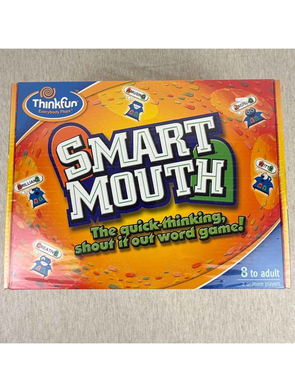 2001 ThinkFun Smart Mouth Word Game #5530 New Factory Sealed